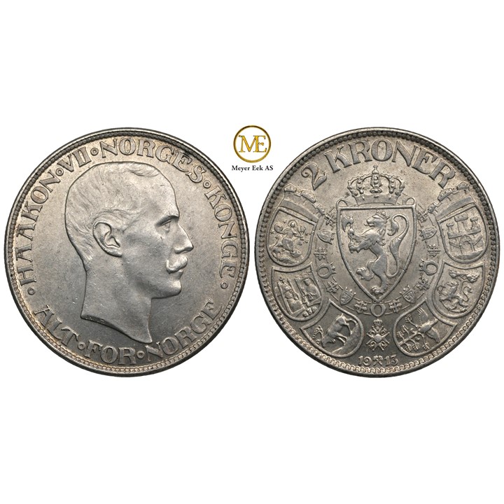 2 kroner 1913 Haakon VII. Kv.0