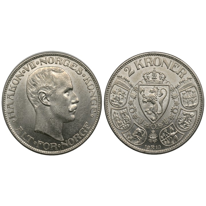 2 kroner 1910 Haakon VII. Kv.0/01