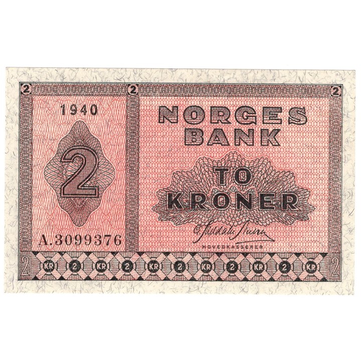2 kroner 1940 A.3099376. Kv.0