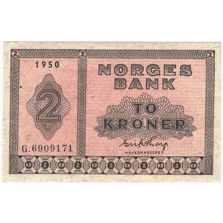 2 kroner 1950 G.6909171. Kv.01