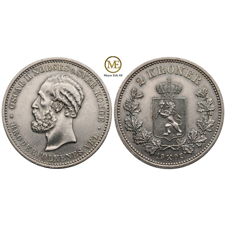 2 kroner 1902 Oscar II. 01-0/01