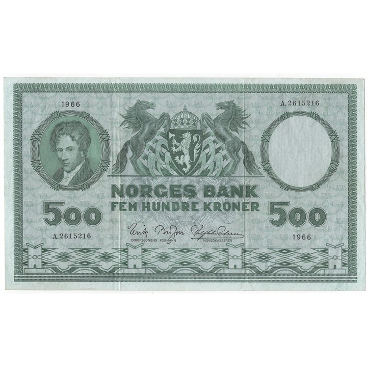 500 kroner 1966 A.2615216. Kv.1+