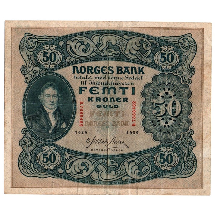 50 kroner 1939 B.7388462. 