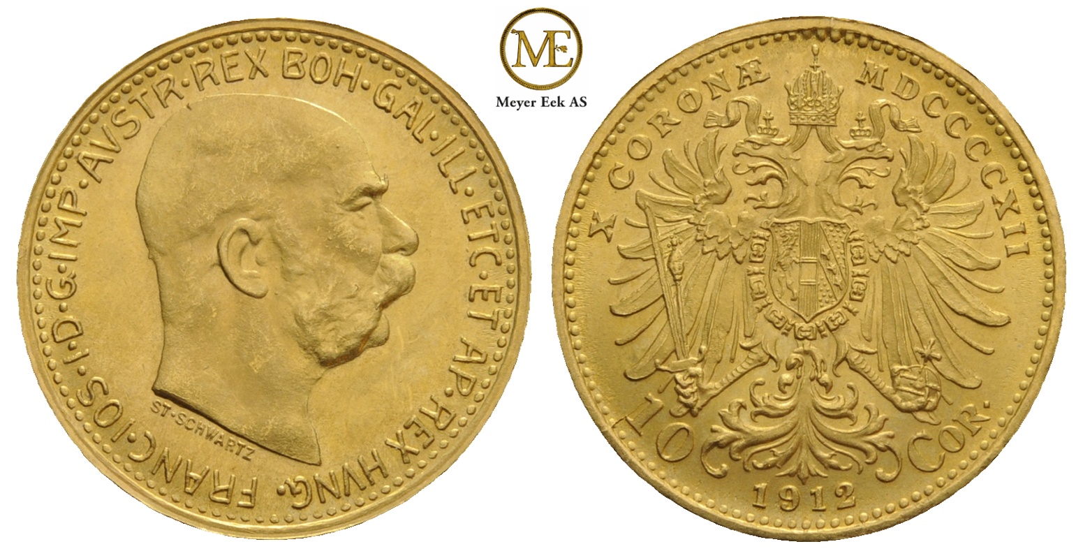 10 corona 1912 Franz Joseph. Kv.0