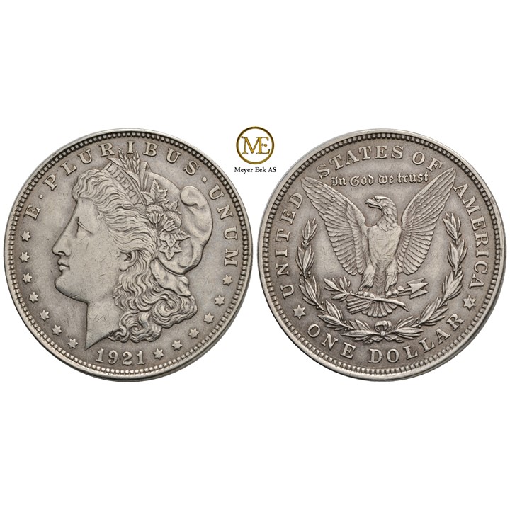 Morgan dollar 1921. Kv.1+