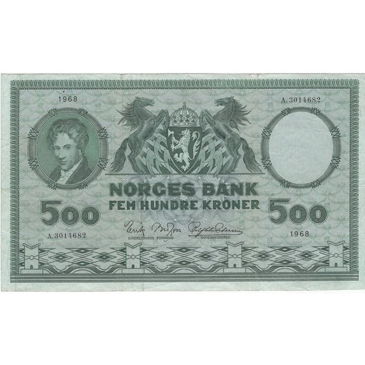 500 kroner 1968 A.3014682. Kv.1