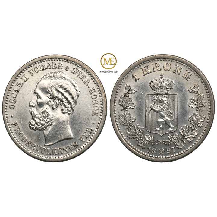 1 krone 1897 Oscar II. Kv.0