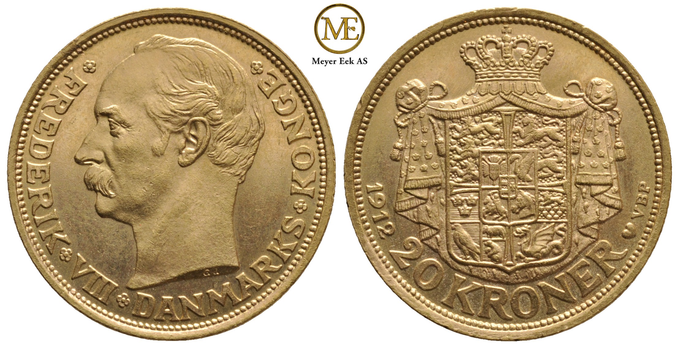 20 kroner 1912 Frederik VIII. Kv.0/01