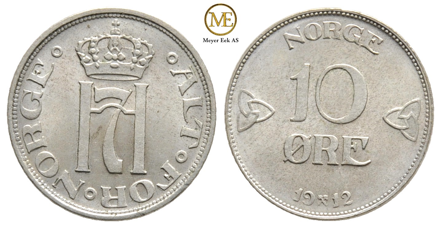 10 øre 1912 Haakon VII. Kv.0