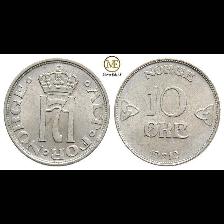 10 øre 1912 Haakon VII. Kv.0