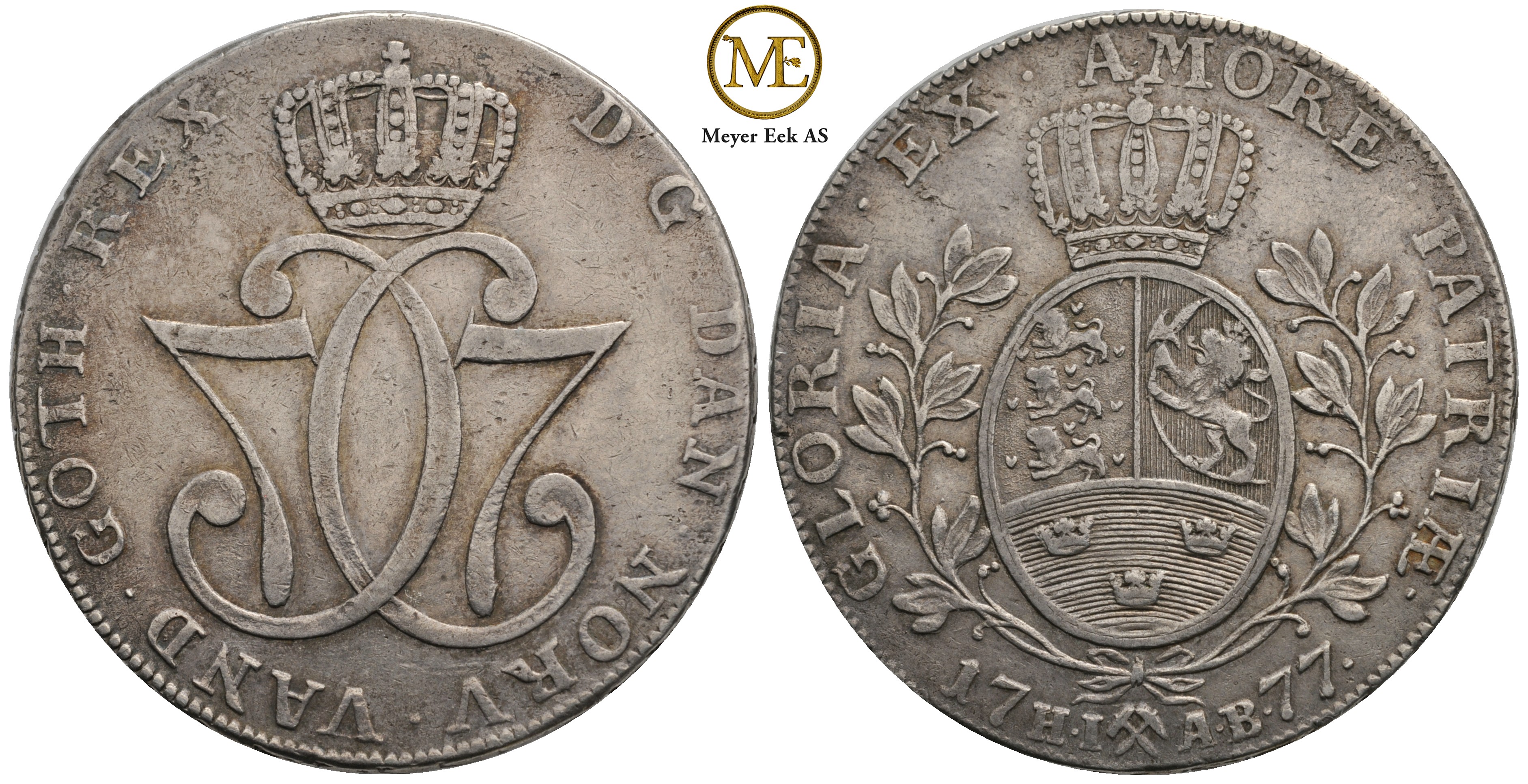 Speciedaler 1777 Christian VII. Kv.1+
