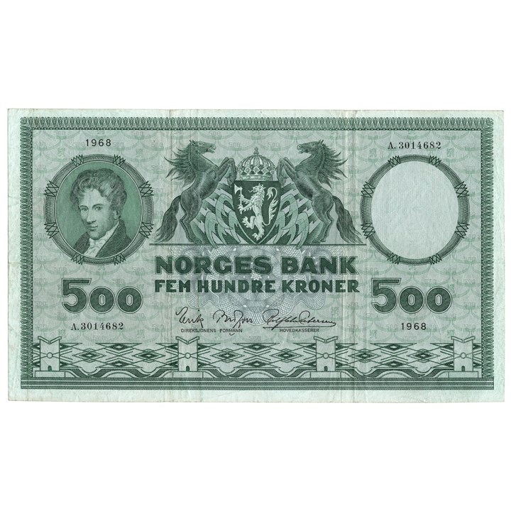 500 kroner 1968 A. Kv.1