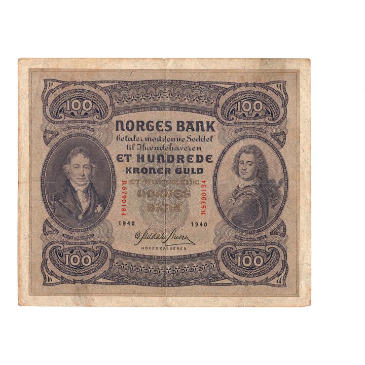 100 kroner 1940 B.