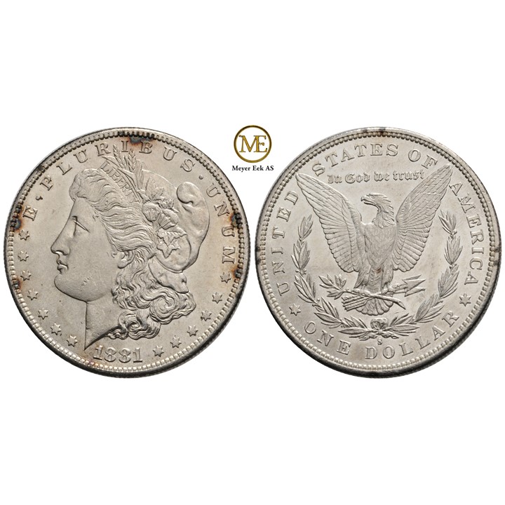 Morgan dollar 1881 S. Kv.0/01