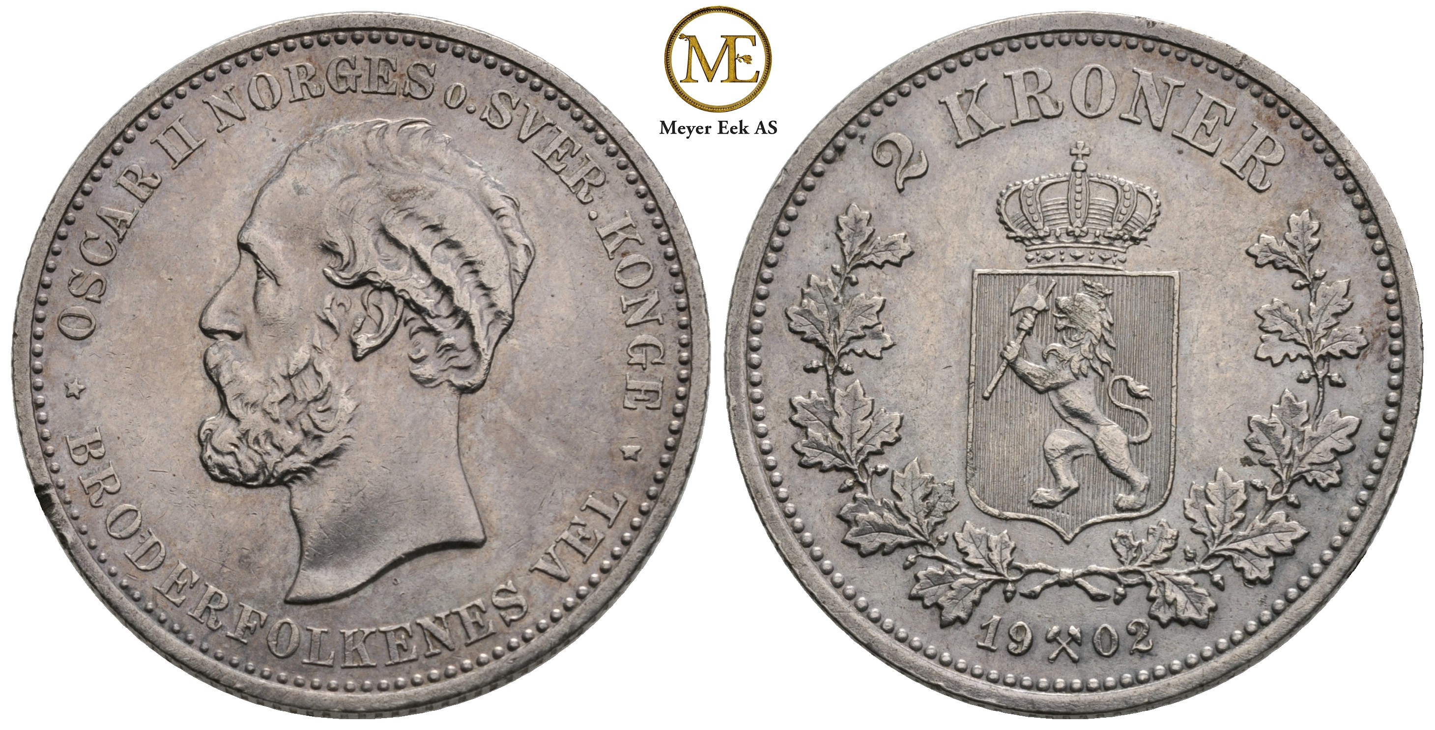 2 kroner 1902 Oscar II. Kv.01