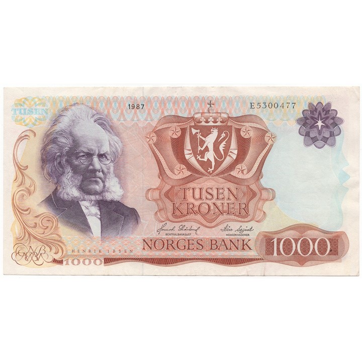 1000 kroner 1987 E.5300477. Kv.1