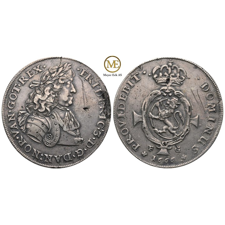 Speciedaler 1666 Frederik III. Kv.1+