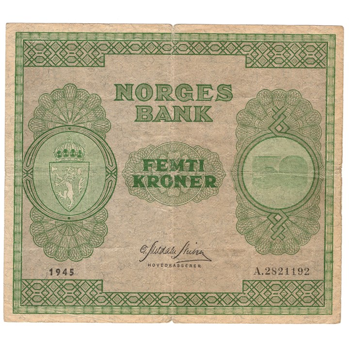 50 kroner 1945 A. Kv.1/1-