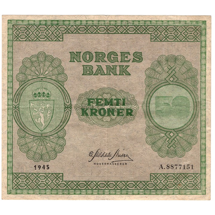 50 kroner 1945 A.8877151.Kv.1+