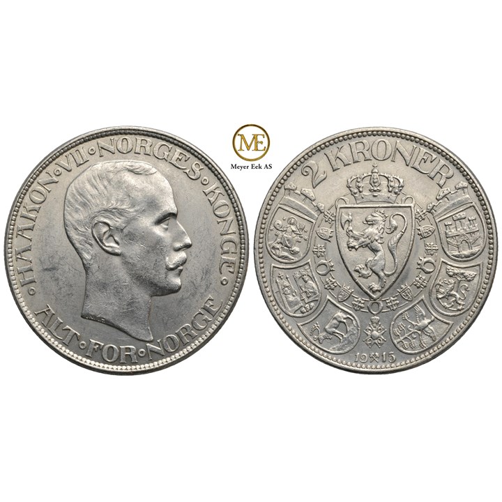 2 kroner 1915 Haakon VII. Kv.0/01
