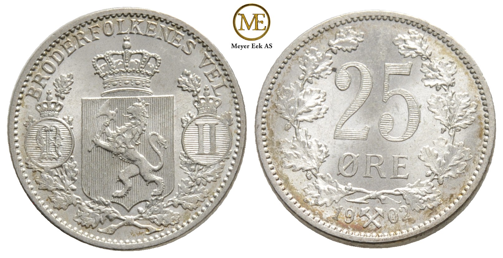 25 øre 1902 Oscar II. Prakt