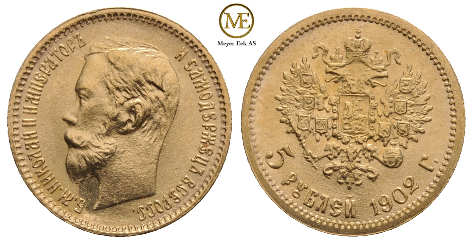 5 rubel 1902 Nikolai II. Kv. 0/01