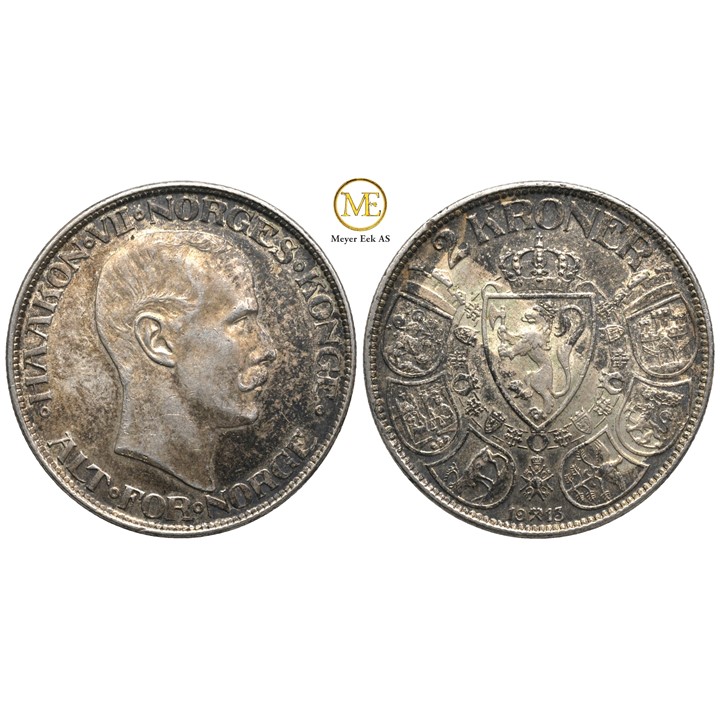 2 kroner 1913 Haakon VII. Kv.01