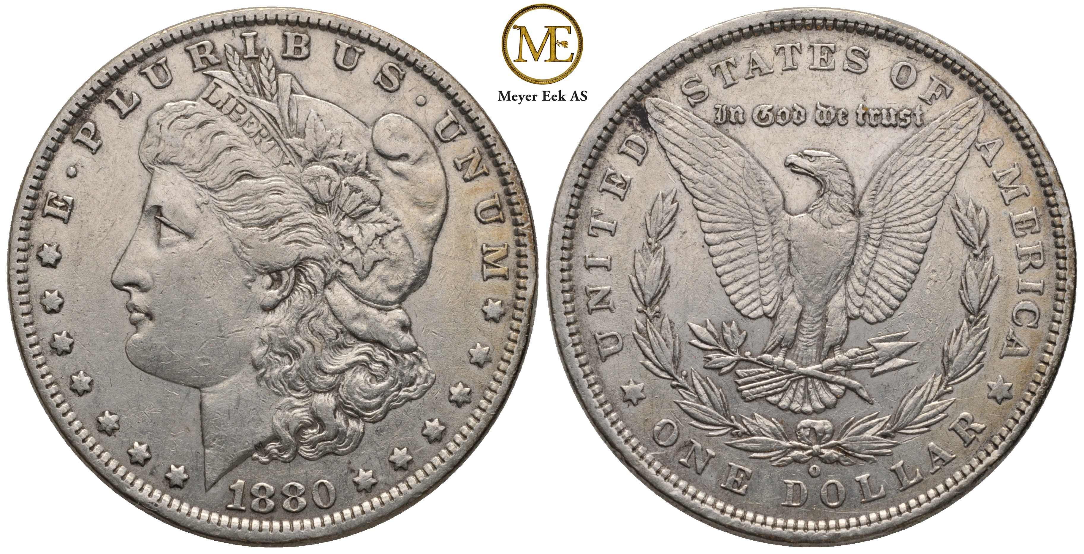 Morgan dollar 1880 O. Kv.1+