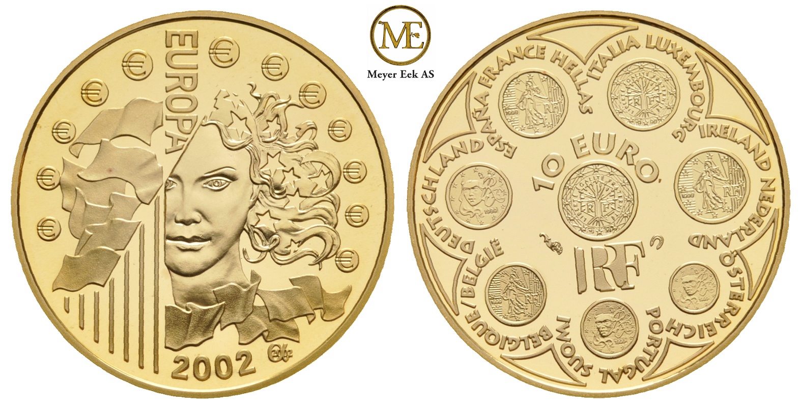 10 euro 2002 - France. Proof