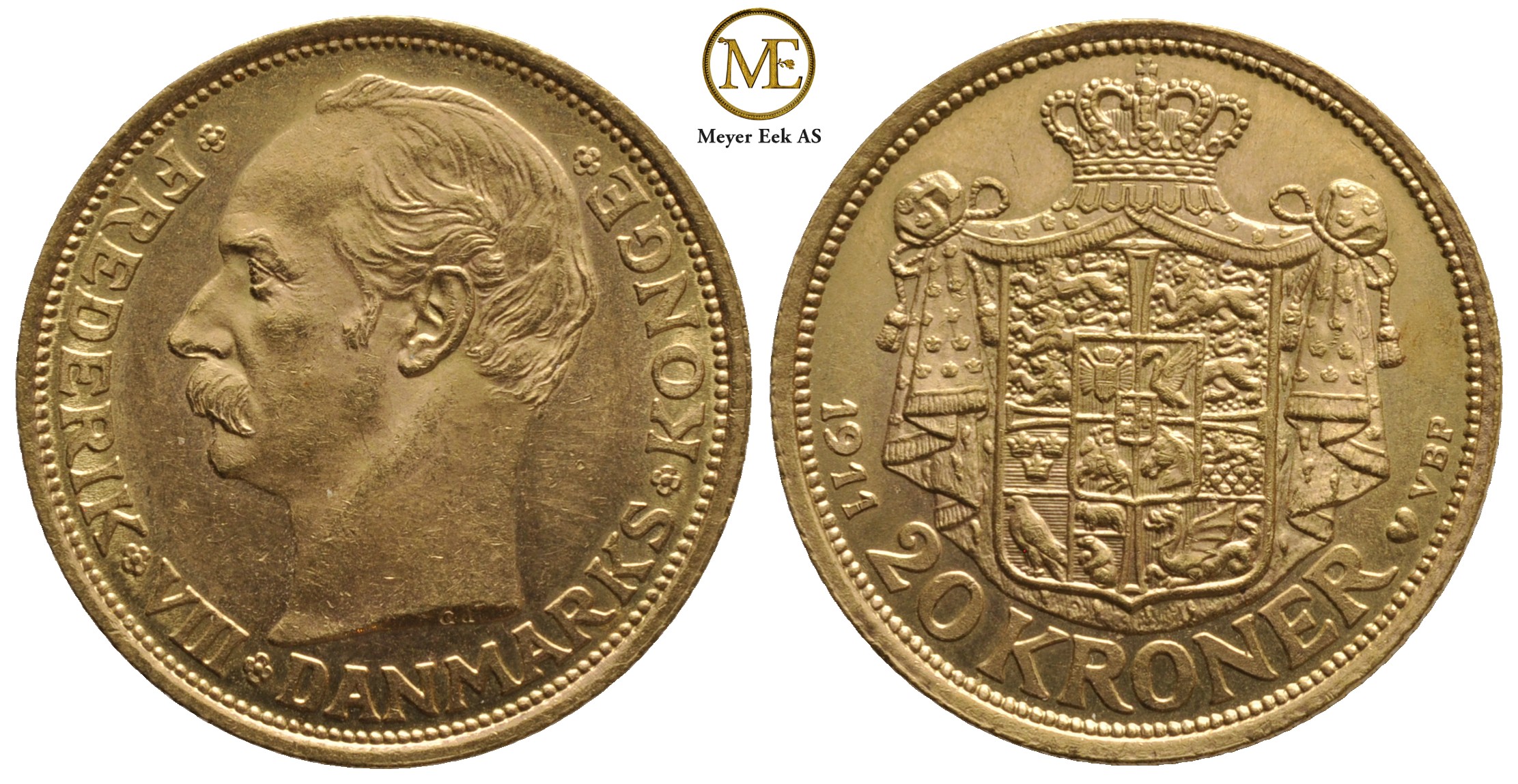20 kroner 1911 Frederik VIII. Kv.0/01