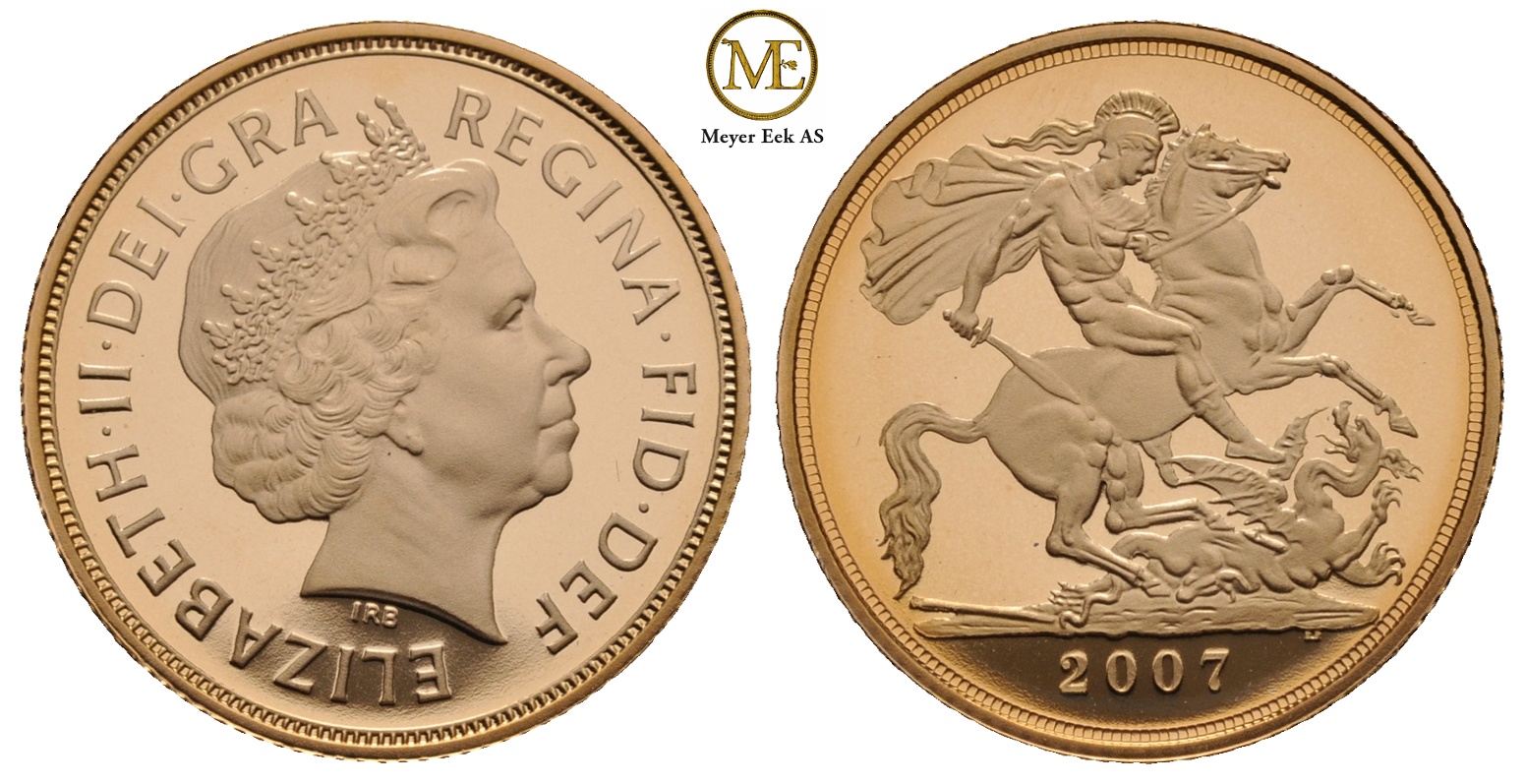 2007 Gold Sovereign. Elizabeth II. Proof