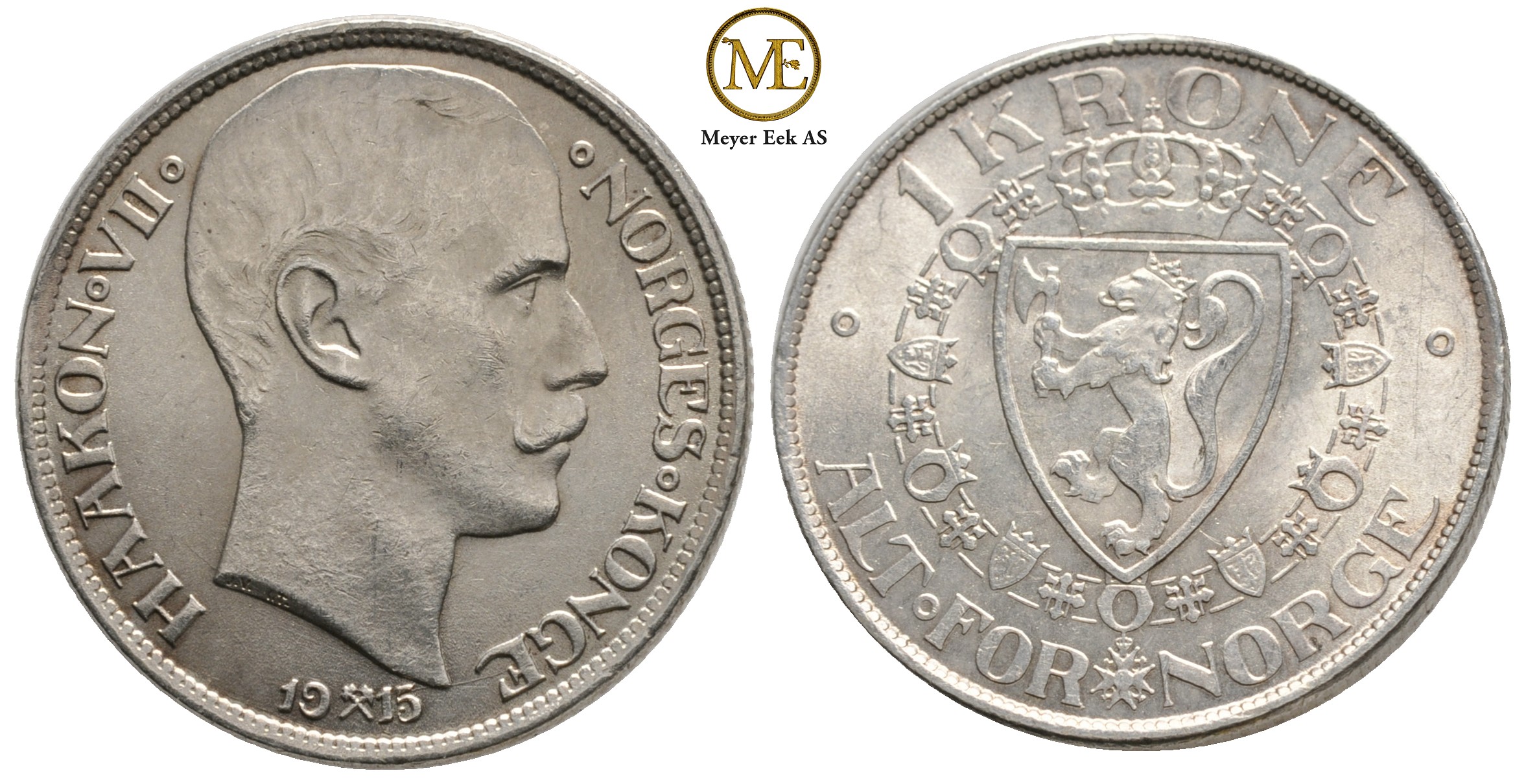 1 krone 1915 Haakon VII. Kv.0