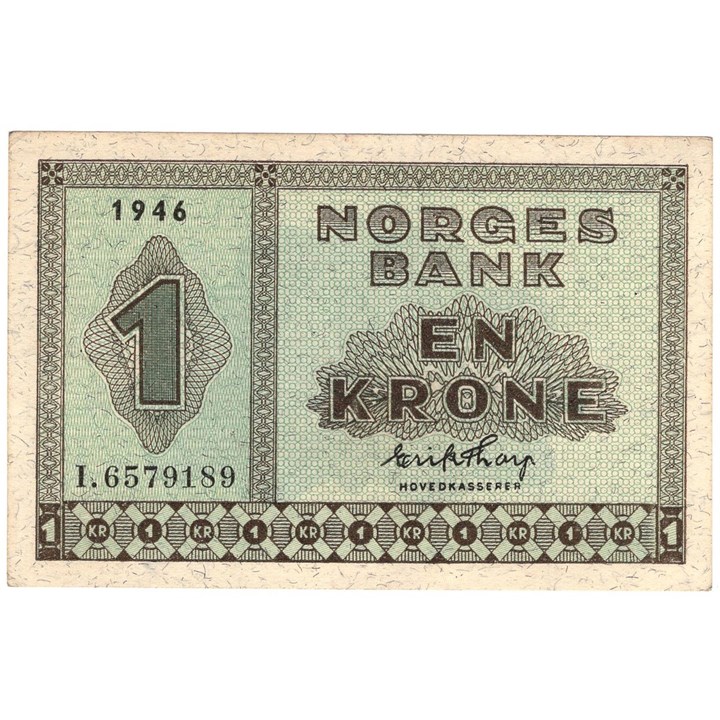 1 krone 1946 I.6579189. Kv.0/01