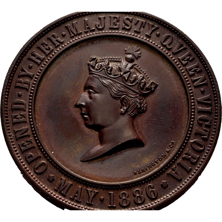 Medalje 1886 Victoria fra utstillingen i Liverpool