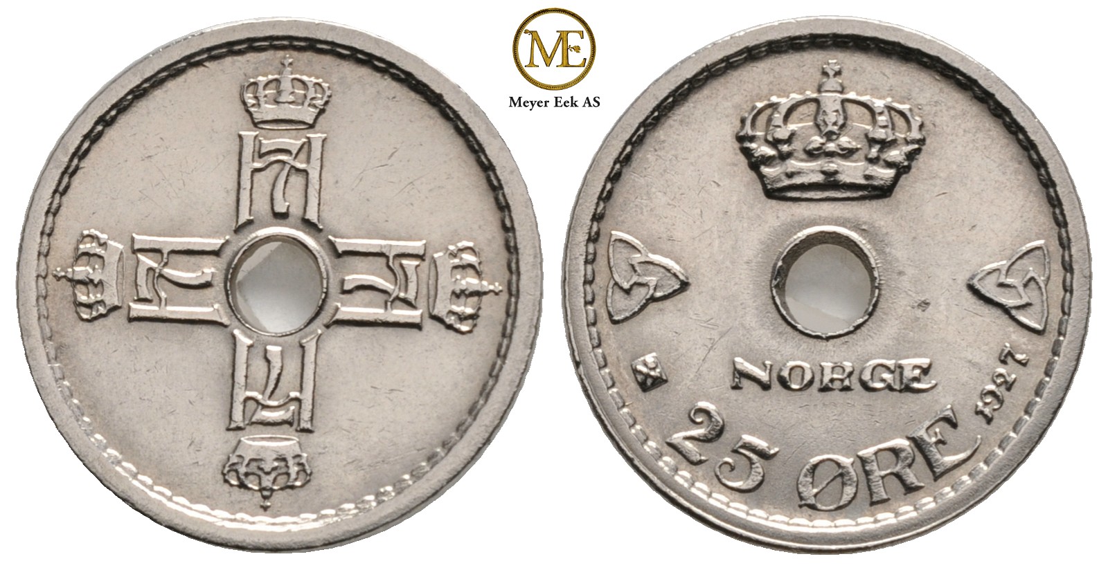 25 øre 1927 Haakon VII. Kv.0
