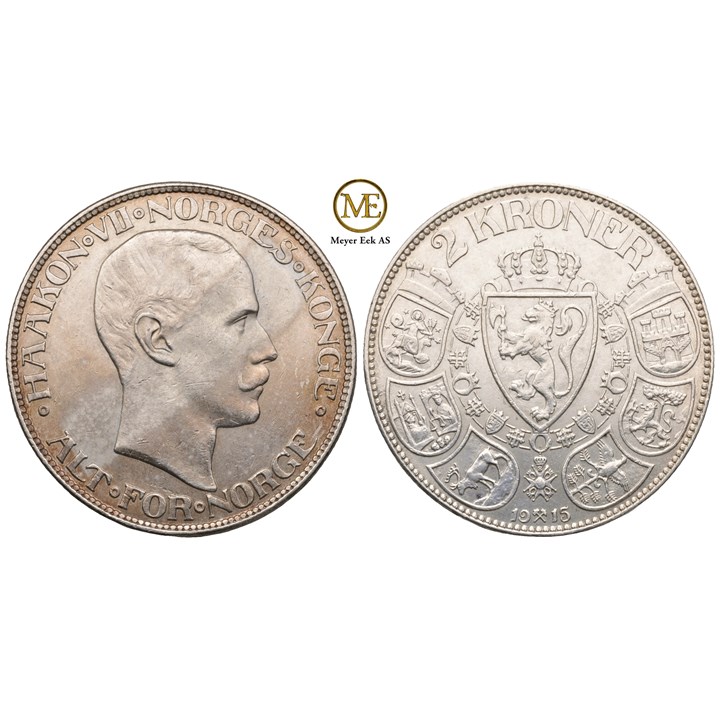 2 kroner 1915 Haakon VII. Kv.01