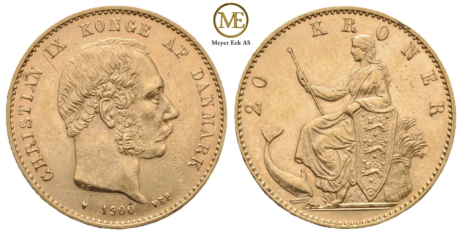20 kroner 1900 Christian IX. Kv.01