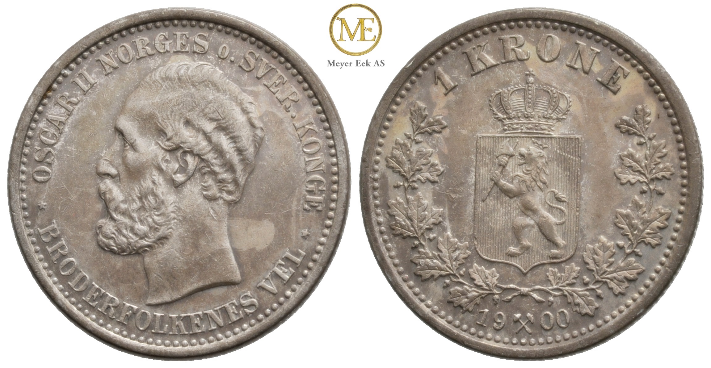 1 krone 1900 Oscar II. Kv.01