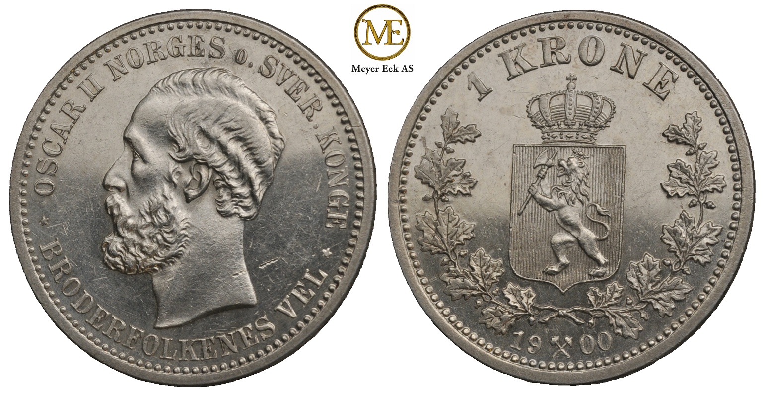 1 krone 1900 Oscar II. Kv.0/Prooflike