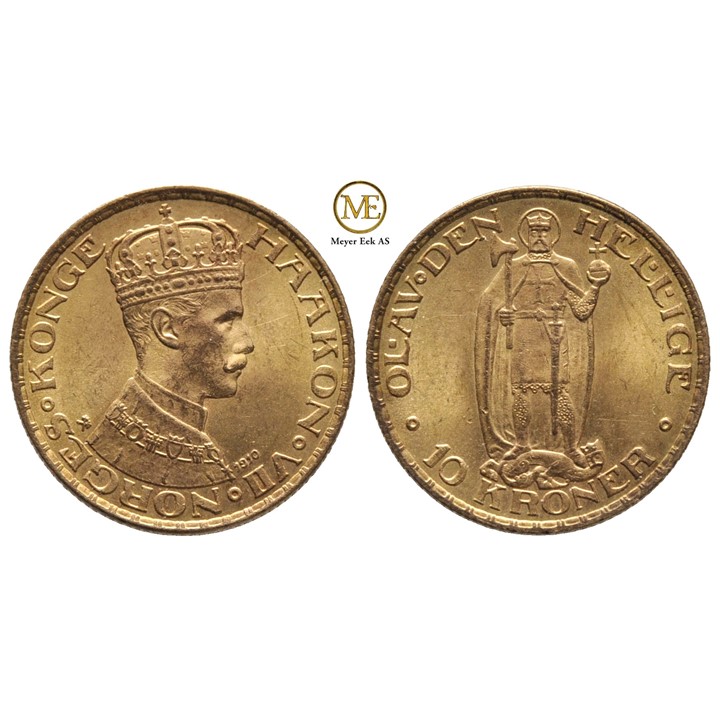 10 kroner 1910 Haakon VII. Kv.0/01